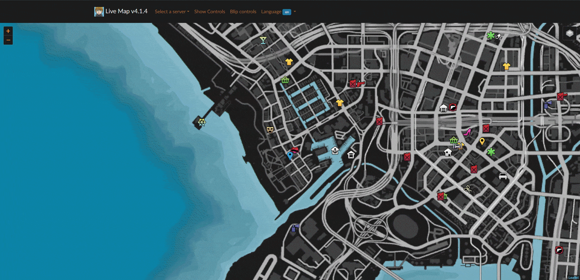 GIF of interface